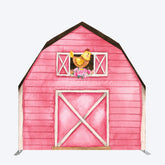 Aperturee - Aperturee Watercolor Chick Floral Pink Barn Door Arch Backdrop